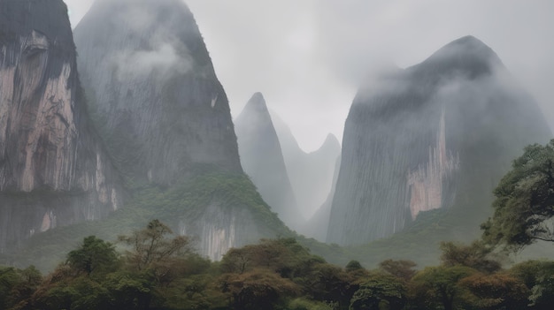 Forti piogge colpiscono il Monte Tai in Cina