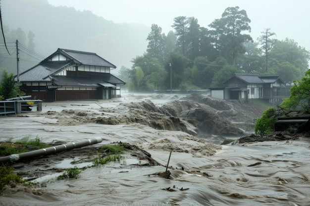 Piogge torrenziali causano gravi inondazioni nello Shaanxi, Cina