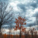 Eerie Sky Through Bare Trees - Freddo polare a novembre? Interessante ipotesi meteo