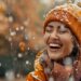 Smiling woman catching raindrops on her tongue during a gentle autumn rain, her joy infectious and scene vibrant - Previsioni meteo dei prossimi giorni: importanti novità in arrivo