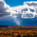 Scenic Cloudscape with Fluffy Cumulus Clouds - Meteo inverno. Parola chiave: vortice polare