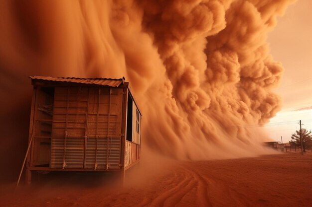 fotografia di una catastrofe naturale causa di una tempesta di polvere che oscura l orizzonte 1020697 523338 - Meteo, la polvere del Sahara arriva a casa nostra dallo Scirocco