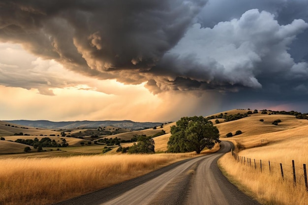 fotografia di una catastrofe naturale con tempesta che si sta preparando su rolling hills 1020697 520134 1 - Meteo, sud Italia: fine alla siccità, ma con molti disagi