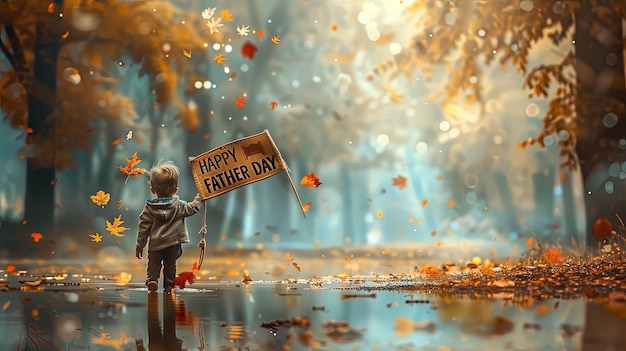 un bambino che tiene un banner di un giorno di padre nel parco 470697 1493 1 - Continuerà questo autunno pazzesco con questo tipo di meteo?