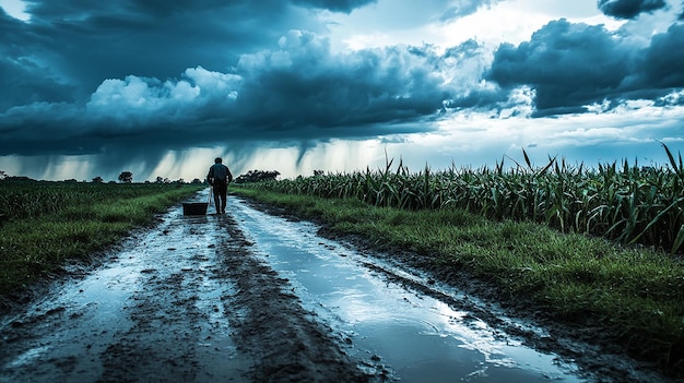 un contadino che lavora sotto la pioggia con un illuminazione spettacolare 1280275 264690 1 - Gestione di siccità e alluvioni in agricoltura in condizioni meteo estreme