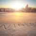 The inscription winter on snow in forest - Meteo: forte libeccio tra mercoledì 20 e venerdì 22, raffiche oltre 100 km/h