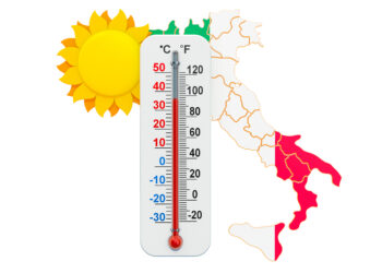 Heat in Italy concept. 3D rendering - Inverni recenti: dimentichiamoci del tempo atmosferico di una volta